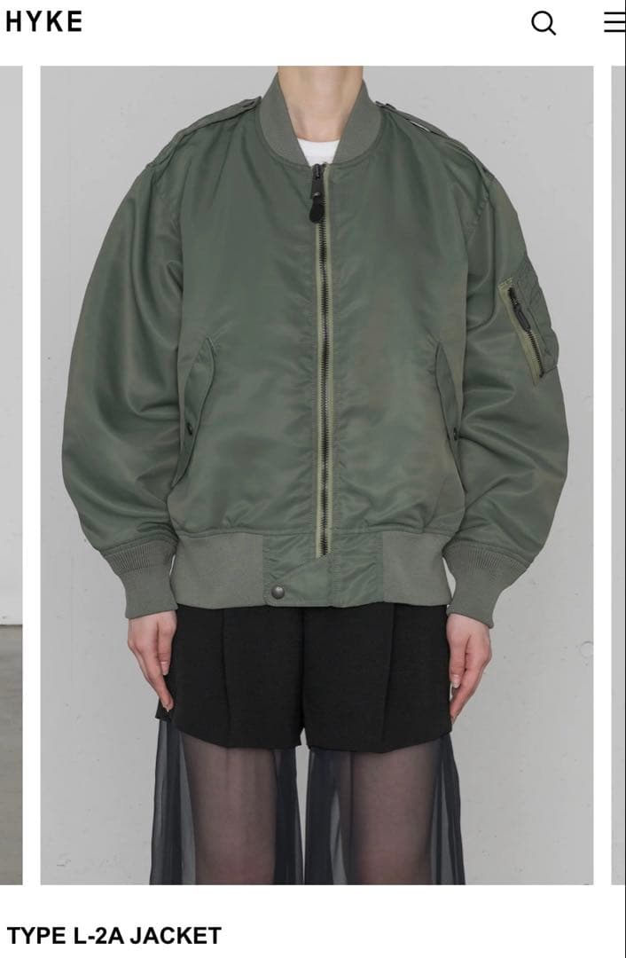 HYKE TYPE L-2A JACKET オリーブドラブ Sサイズ