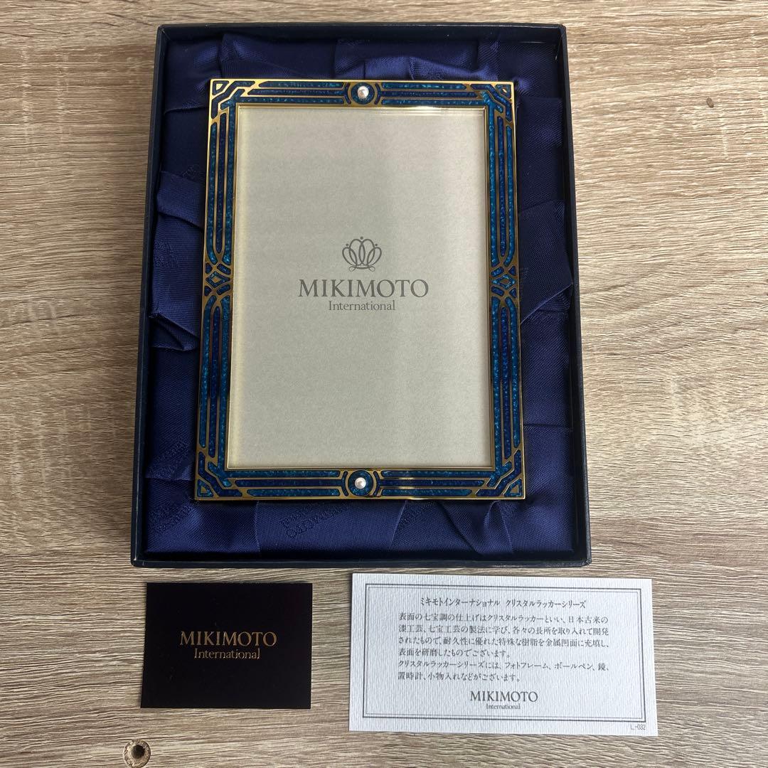 希少☆MIKIMOTOフォトフレーム クリスタルラッカー パール