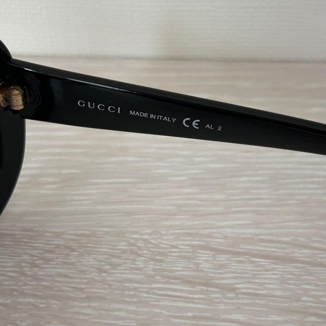 Gucci ブラック ラウンド型 サングラス