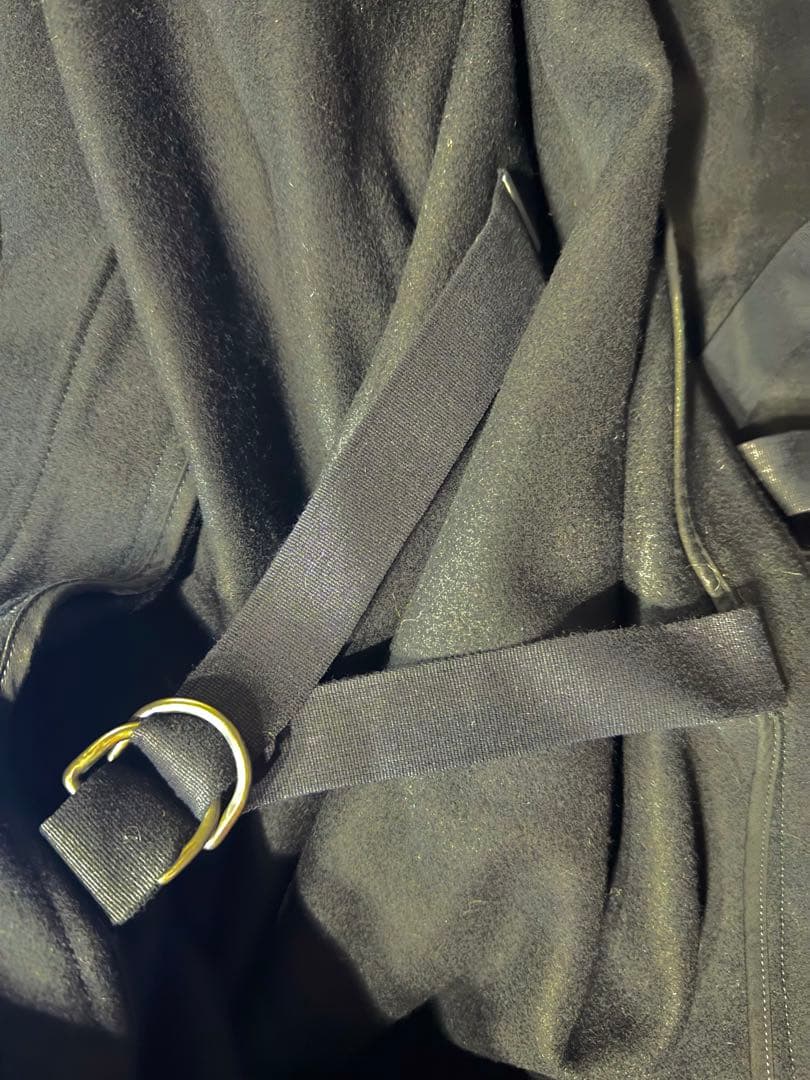 ディーゼルDiesel Black Goldブラックポンチョコートウールツイード