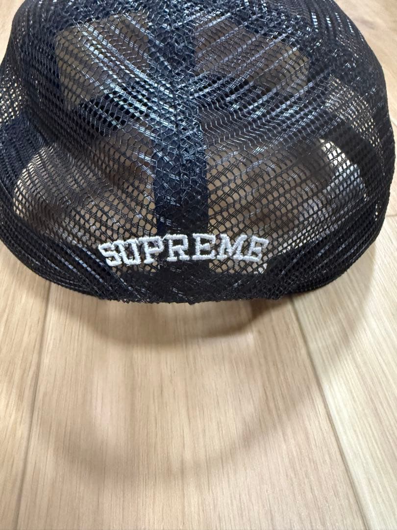 Supreme メッシュキャップ ホワイト/ブラック　24SS
