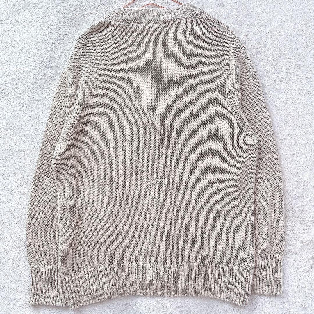 【23区】美品ニジュウサンク　洗えるシルクリネンリリヤーンニットカーディガン38