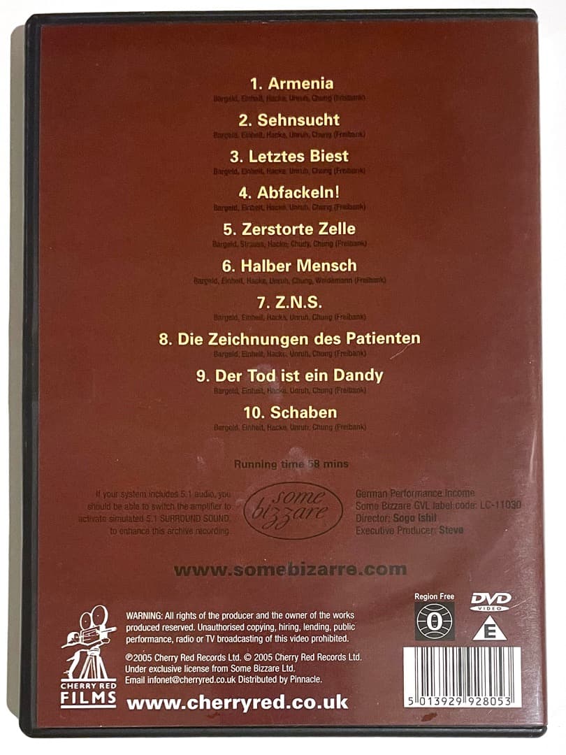 Einstürzende Neubauten - 1/2 Mensch DVD