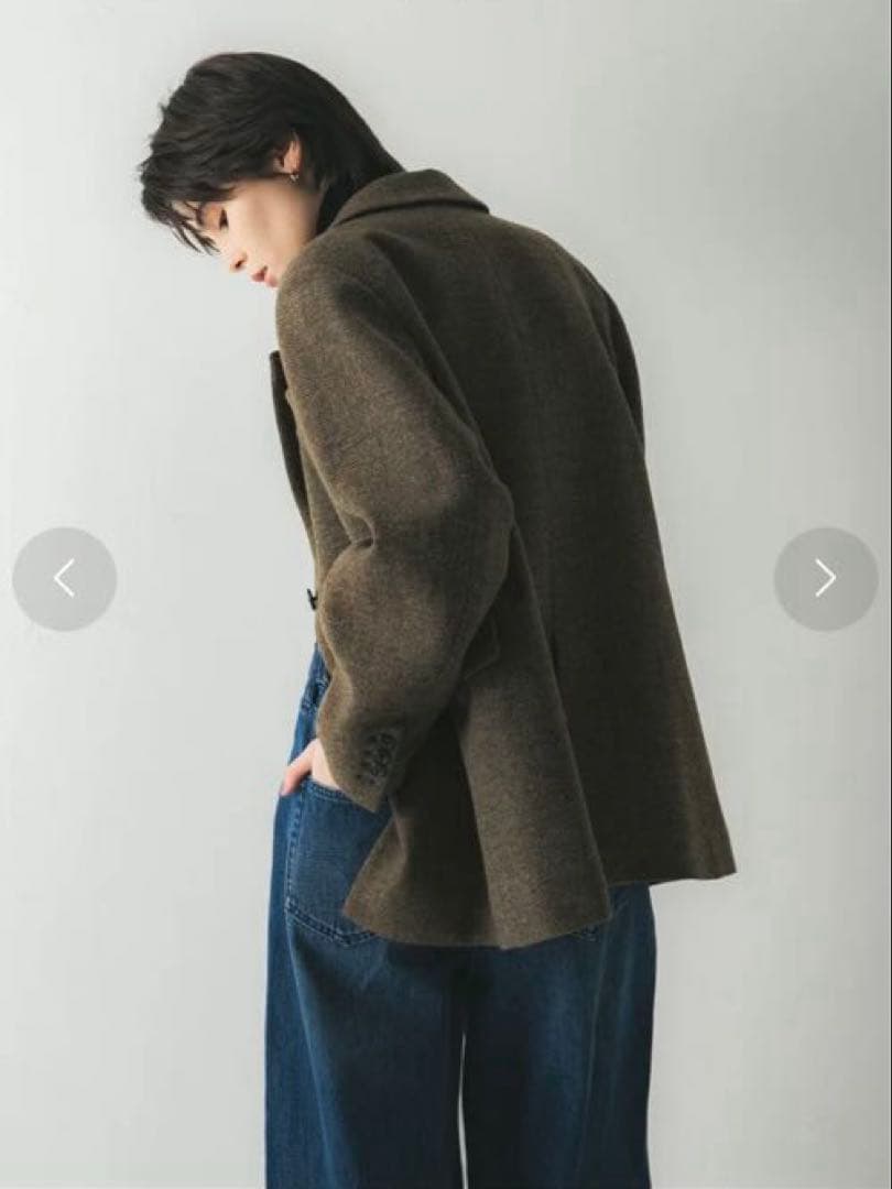 URBAN RESEARCH ブリティッシュウールツイードジャケット （カーキ）