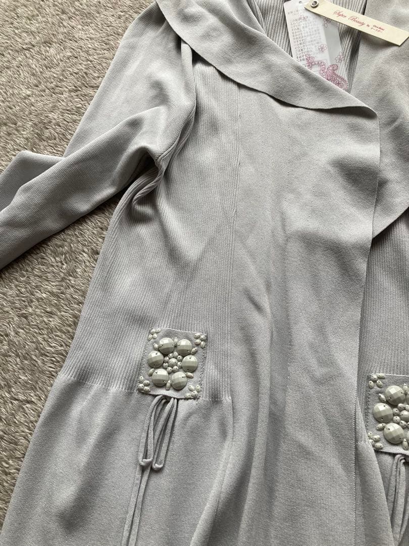 未使用 スーパービューティー XL カーディガン ビジュー