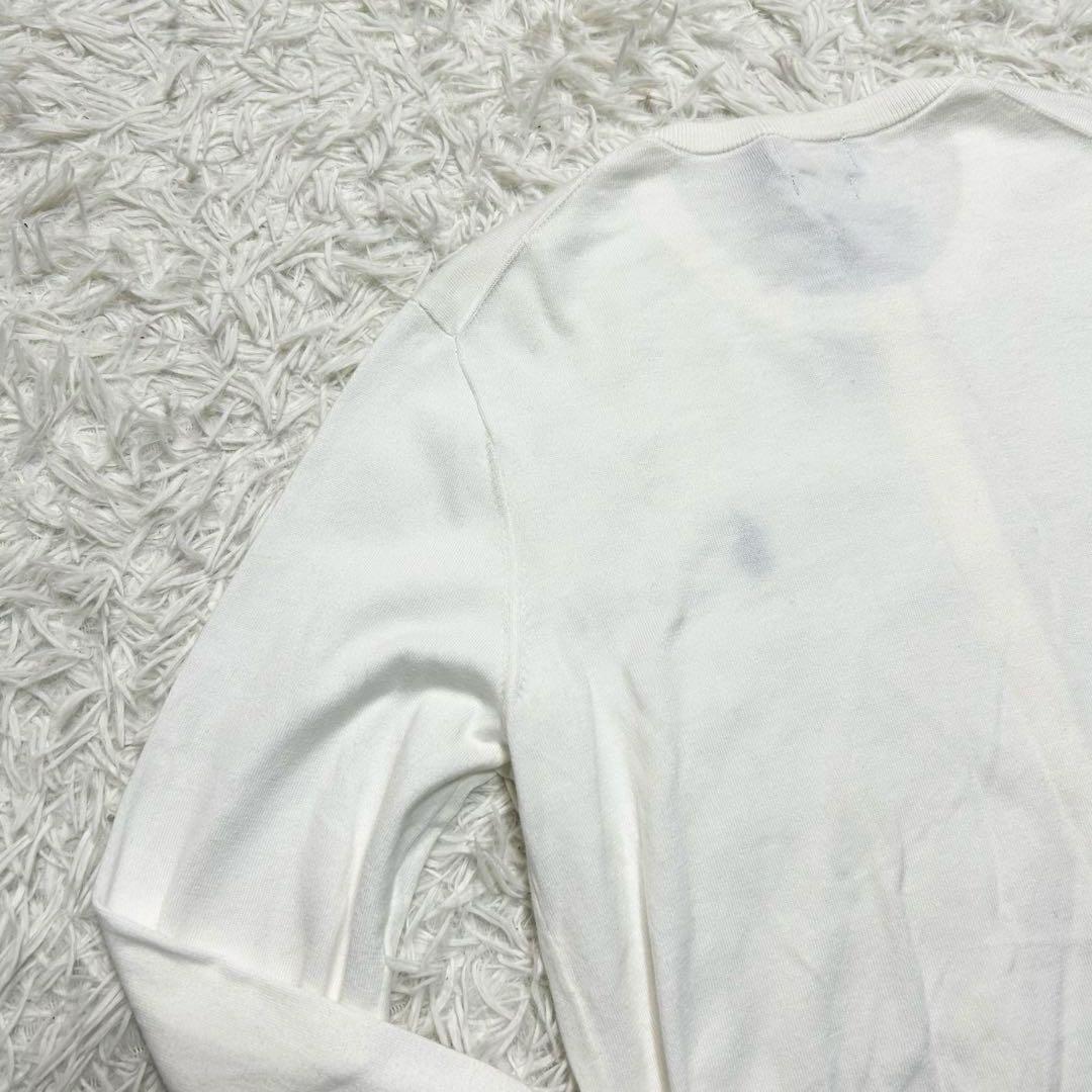 タグ付き未使用品 ポロラルフローレン カーディガン ピマコットン 白 ネイビー