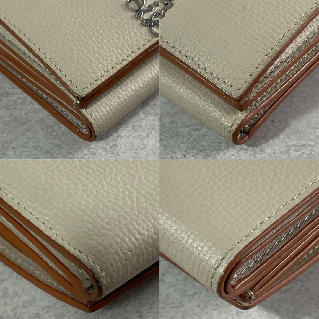 LOEWE ロエベ アナグラム トライフォールド 三つ折り財布 トープ