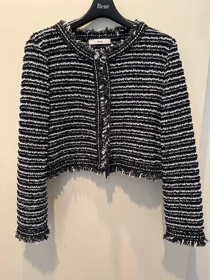 新品同様！ルネ　ツイードニットジャケット