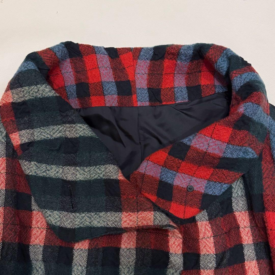 慈雨 ジウ センソユニコ ロングコート チェック柄 ジャケット