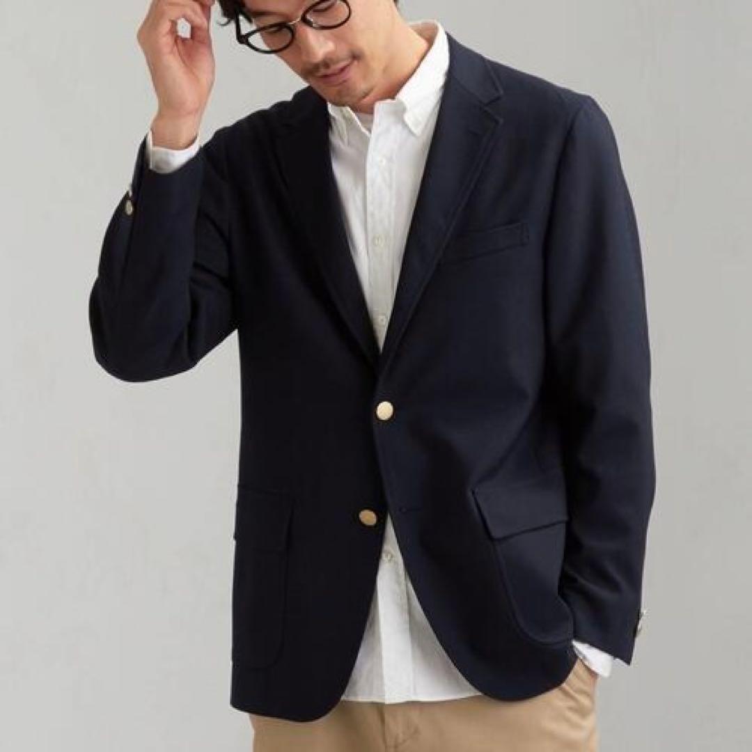 green label relaxing ホップサック ブレザー L ネイビー