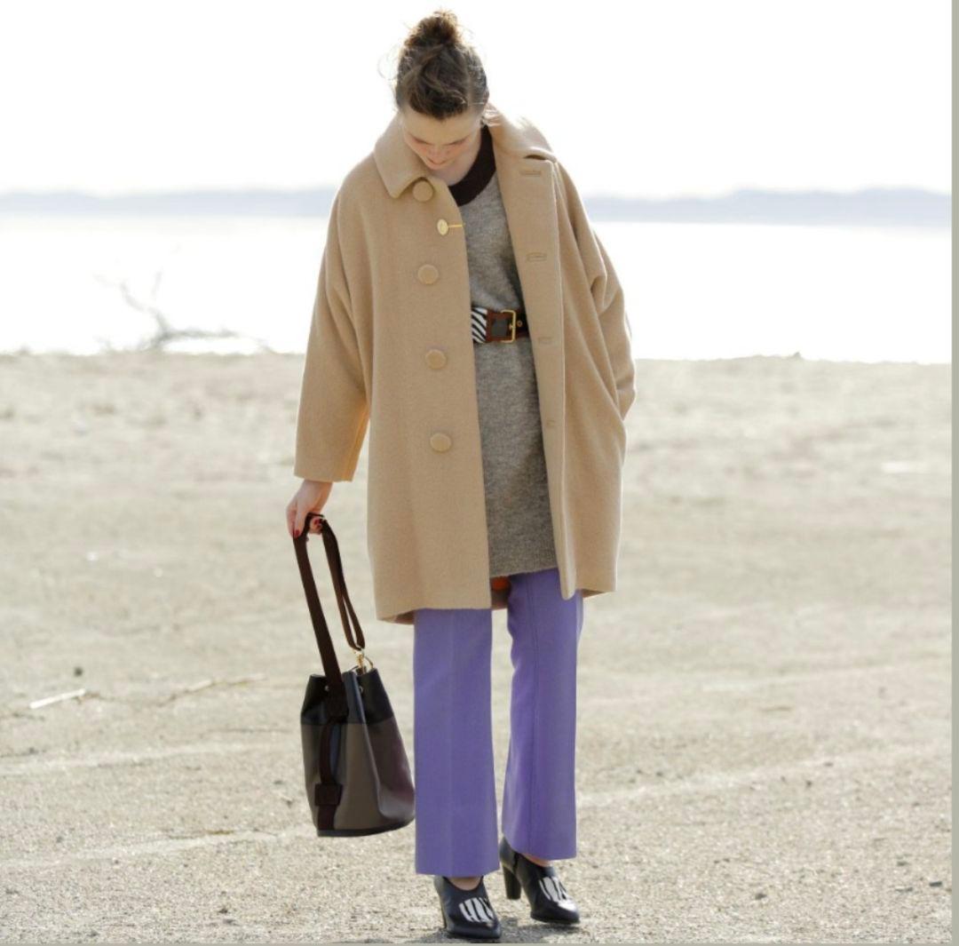 レア美品　シアタープロダクツ　アルパカ混ドルマンスリーブ　アルパカシャギーコート