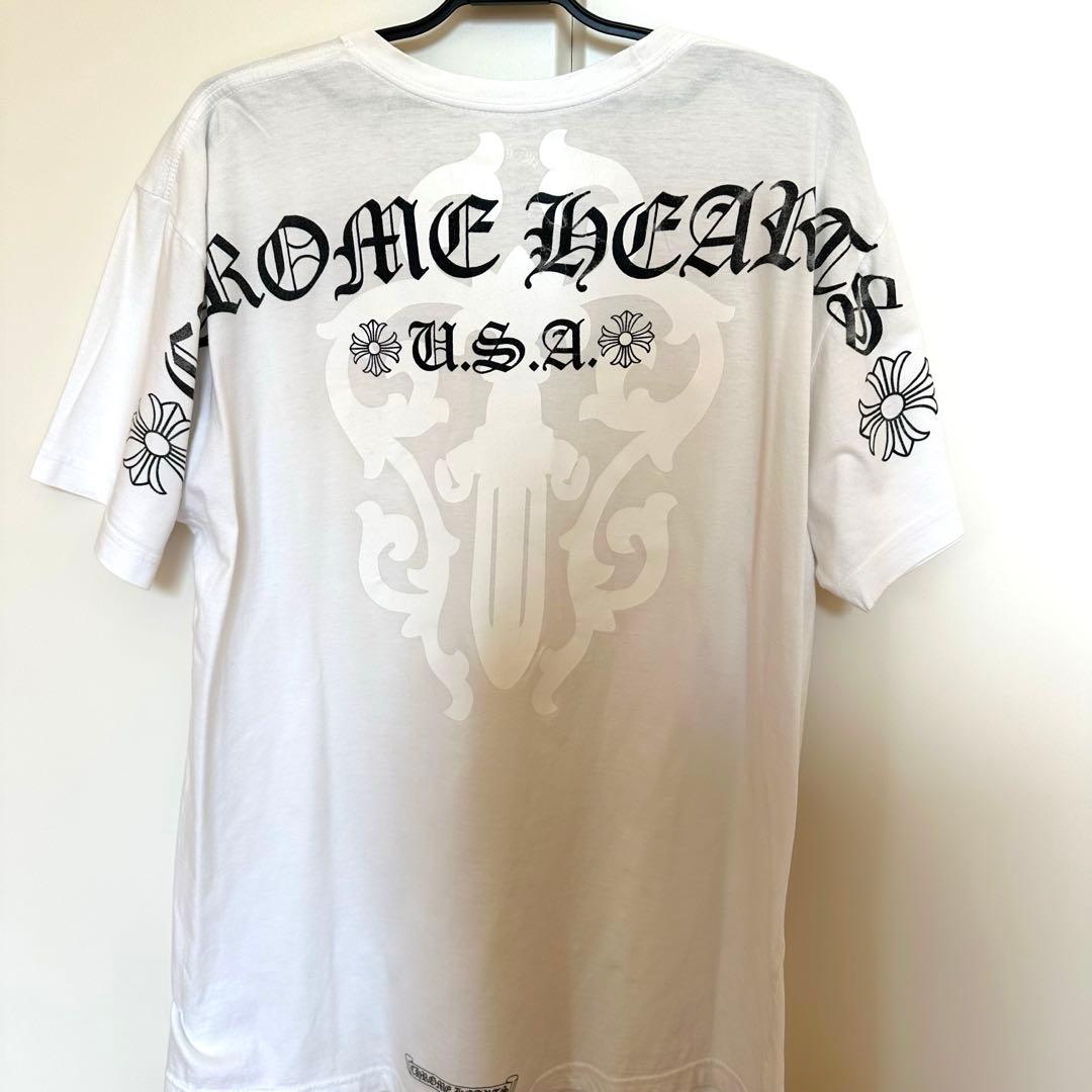 CHROME HEARTS クロムハーツ　ロゴ　ホワイト　Tシャツ　Lサイズ