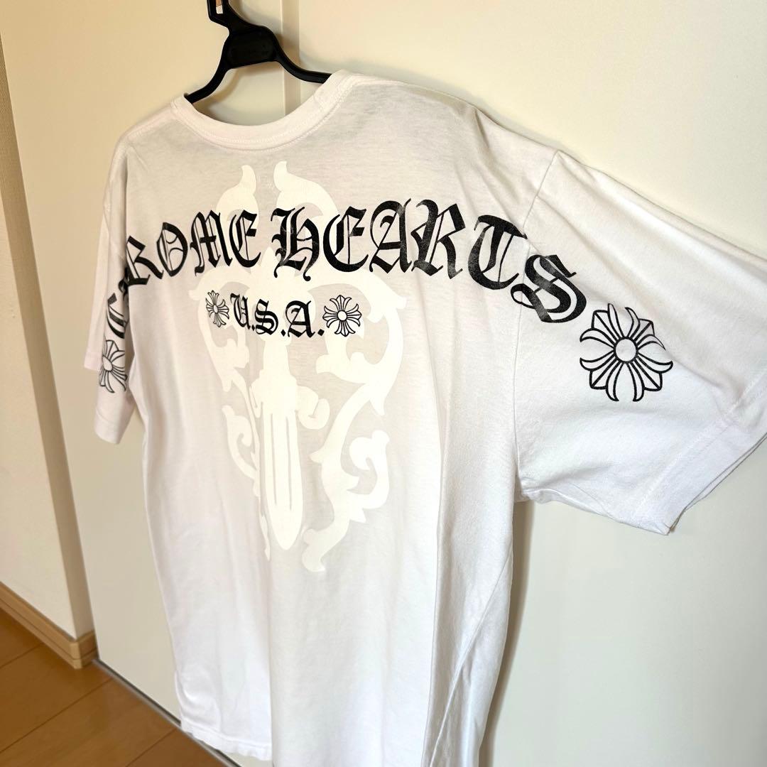 CHROME HEARTS クロムハーツ　ロゴ　ホワイト　Tシャツ　Lサイズ