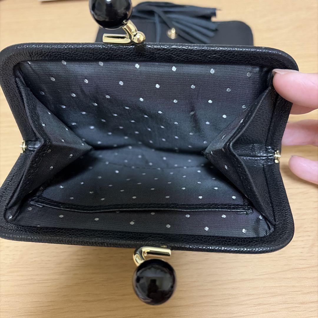 美品 ペルケ がま口二つ折り財布