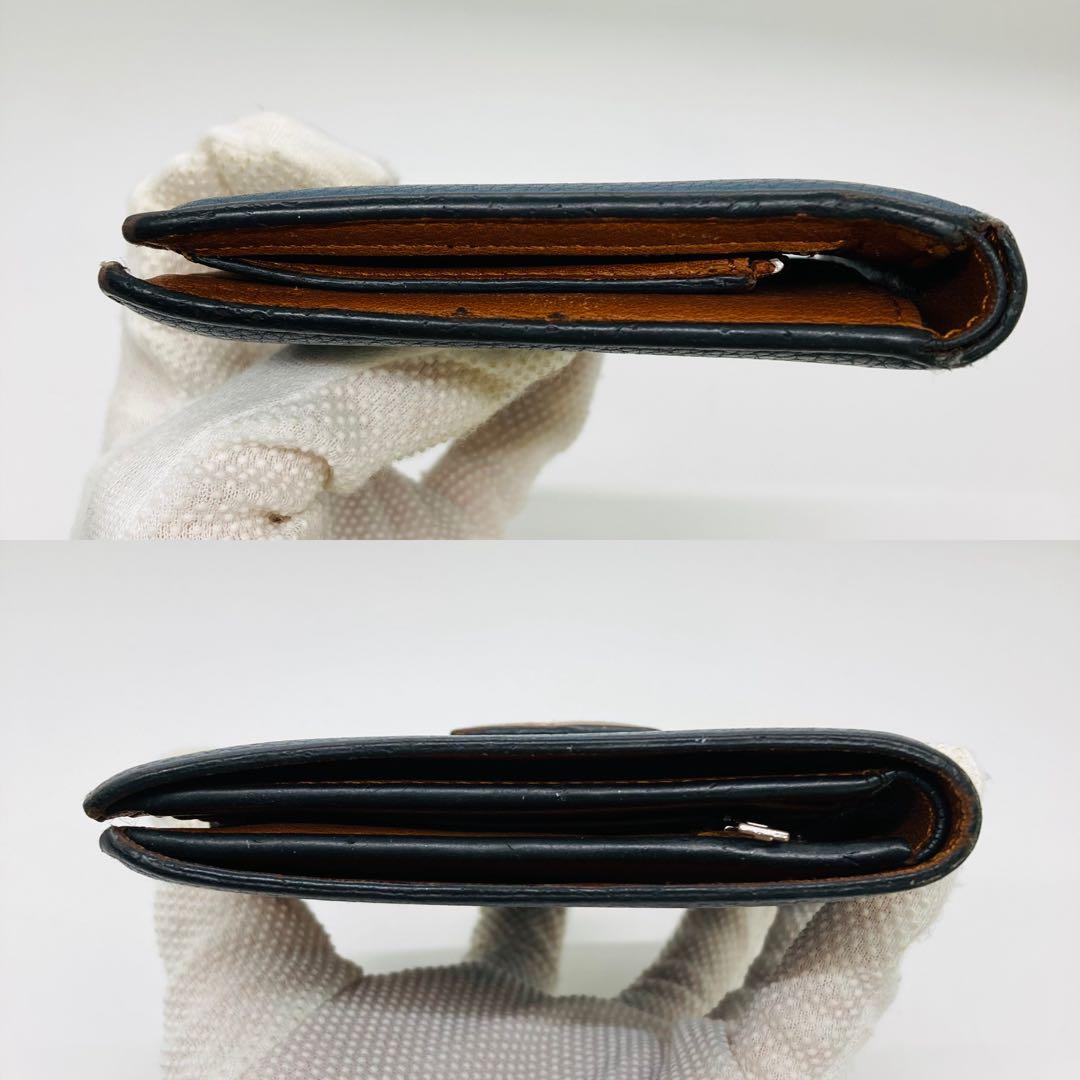 LOEWE ロエベ 二つ折り財布 バーティカルウォレット ネイビーA950
