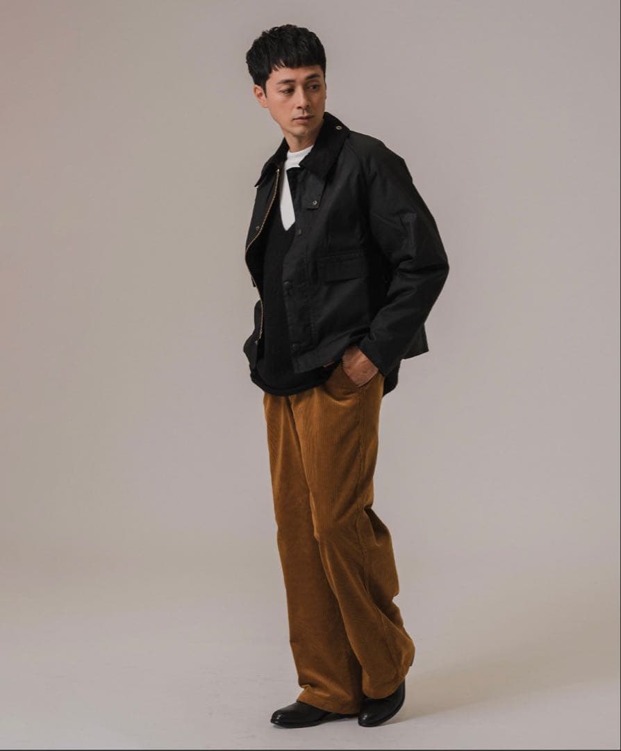 【美品】Barbour スペイ　黒　Sサイズ