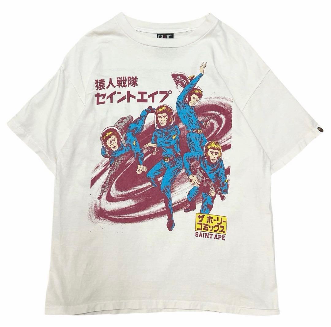 SAINT MICHAEL x BAPE 猿人戦隊セイントエイプ T
